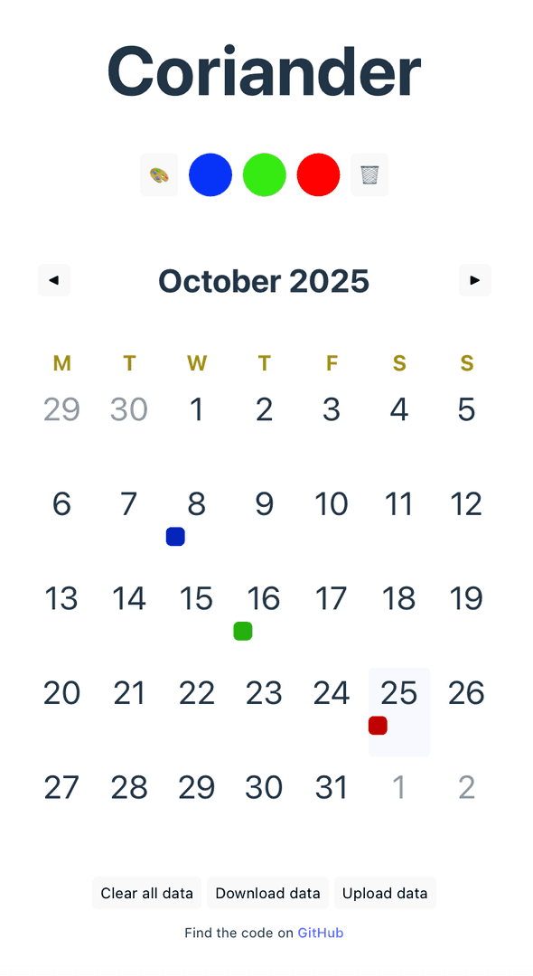 an emptier version the app, but in light mode this time